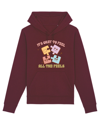 IT'S OKAY TO FEEL ALL THE FEELS Burgundy