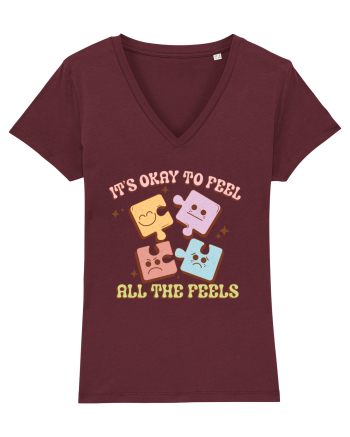 IT'S OKAY TO FEEL ALL THE FEELS Burgundy