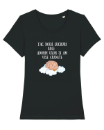 FAC DOUĂ LUCRURI BINE. Tricou mânecă scurtă guler larg fitted Damă Expresser