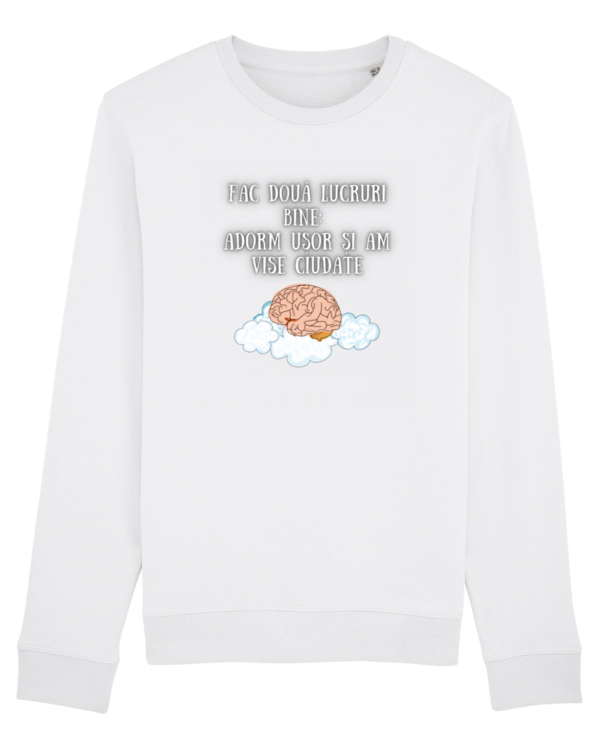 Bluză mânecă lungă Unisex Rise White