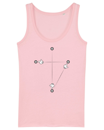 Crucea catolica - fundal deschis Cotton Pink