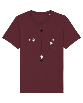 Crucea catolica - fundal deschis Burgundy