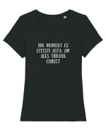 AM ALES TRICOUL CORECT Tricou mânecă scurtă guler larg fitted Damă Expresser
