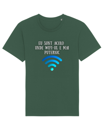 EU SUNT ACOLO UNDE WIFI E PUTERNIC Bottle Green