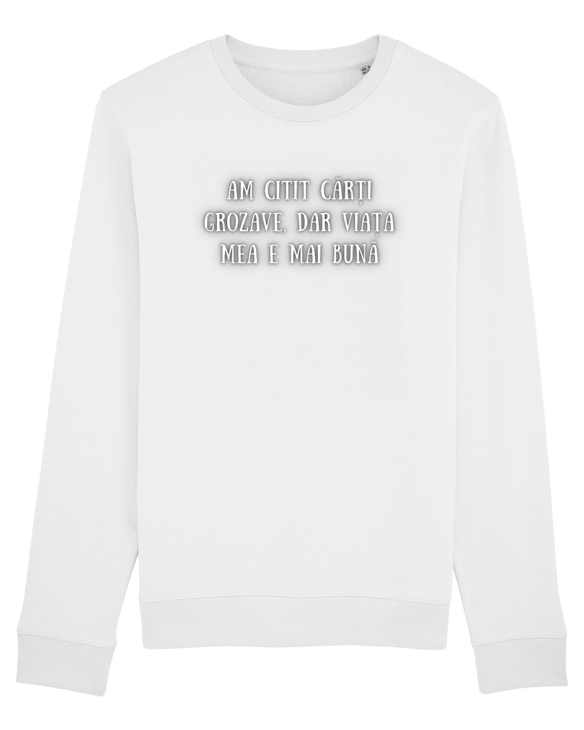Bluză mânecă lungă Unisex Rise White