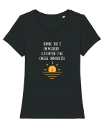NIMIC NU E IMPOSIBIL! Tricou mânecă scurtă guler larg fitted Damă Expresser