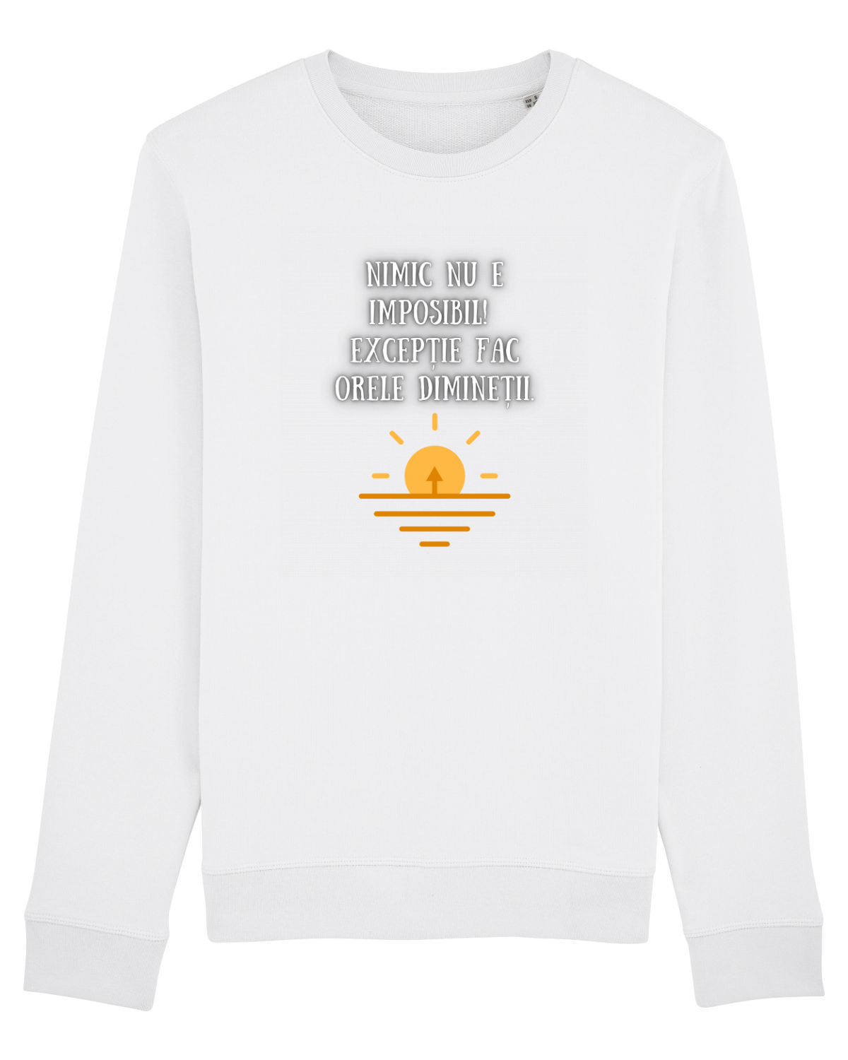 Bluză mânecă lungă Unisex Rise White