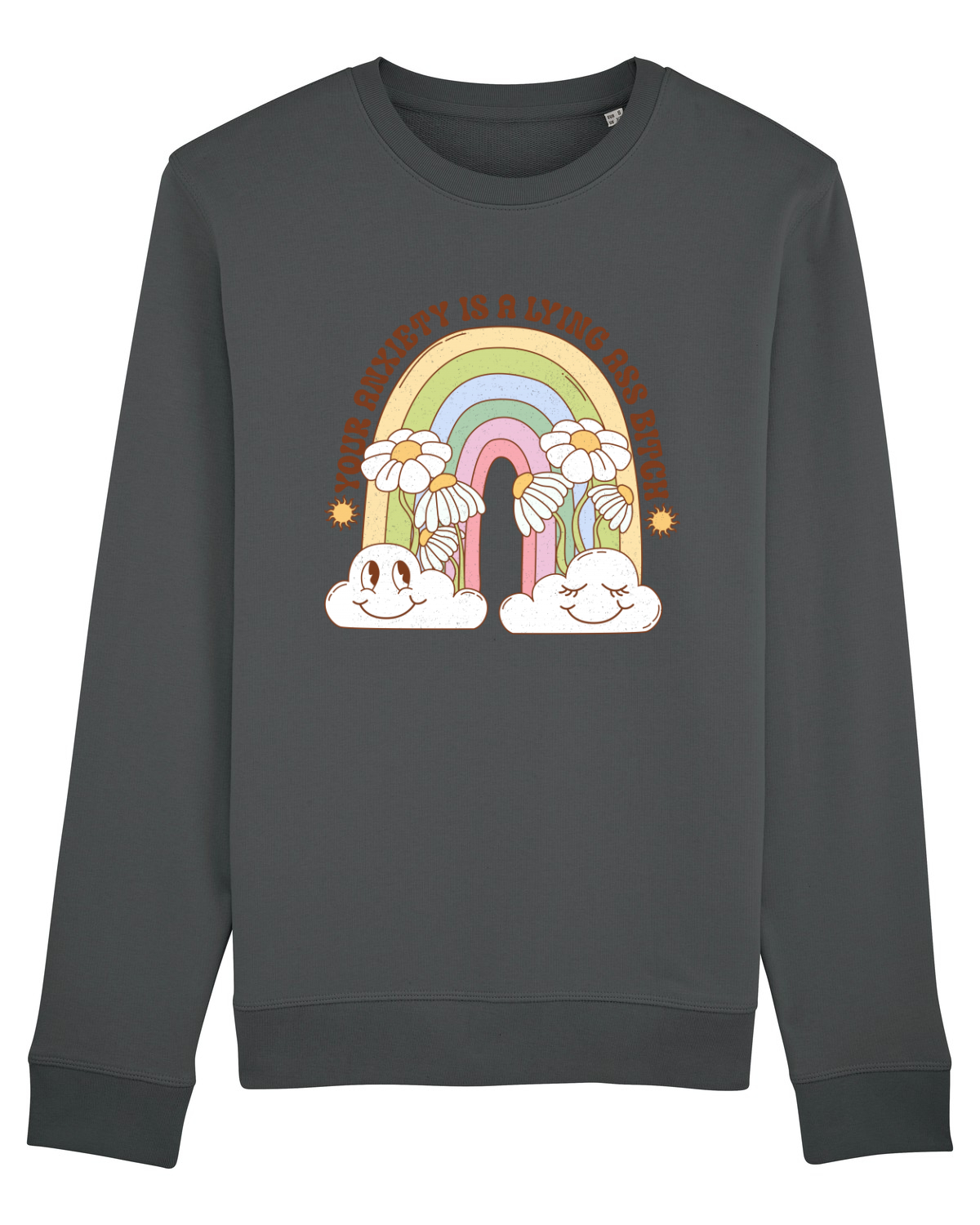 Bluză mânecă lungă Unisex Rise Anthracite