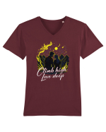pt montaniarzii îndrăgostiți - Climb high love deep Tricou mânecă scurtă guler V Bărbat Presenter