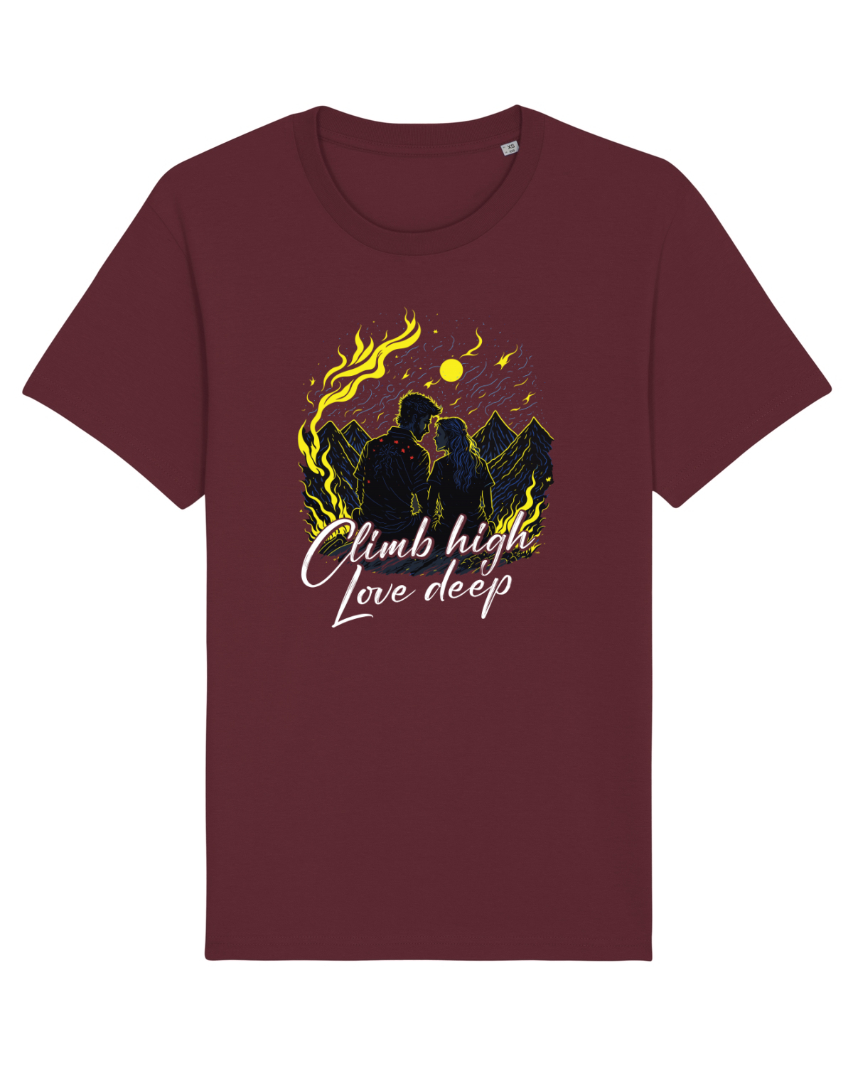 Tricou mânecă scurtă Unisex Rocker Burgundy