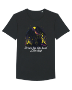 pt montaniarzii îndrăgostiți - Dream big, hike hard, love deep Tricou mânecă scurtă guler larg Bărbat Skater