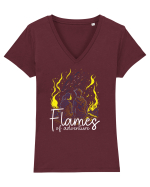 pt montaniarzii îndrăgostiți - Flames of adventure Tricou mânecă scurtă guler V Damă Evoker