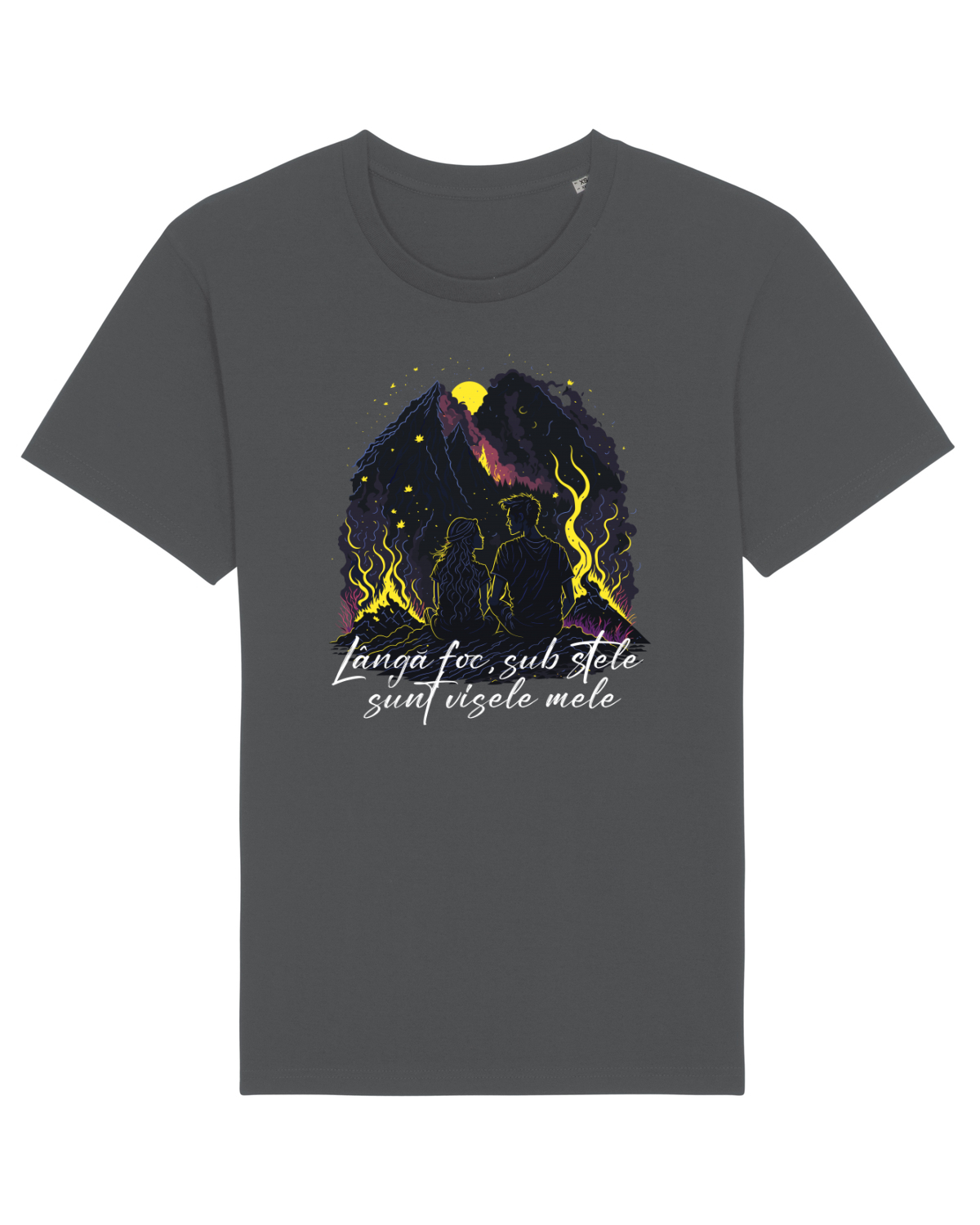Tricou mânecă scurtă Unisex Rocker Anthracite