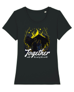pt montaniarzii îndrăgostiți - Together until the end of the world Tricou mânecă scurtă guler larg fitted Damă Expresser