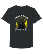 pt montaniarzii îndrăgostiți - Trails bond, fires unite Tricou mânecă scurtă guler larg Bărbat Skater
