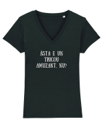 TRICOU AMUZANT, NU? Tricou mânecă scurtă guler V Damă Evoker
