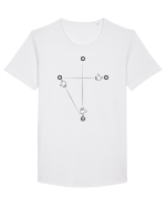 Crucea ortodoxa - fundal deschis Tricou mânecă scurtă guler larg Bărbat Skater