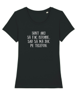 SUNT AICI SĂ FAC ISTORIE... Tricou mânecă scurtă guler larg fitted Damă Expresser