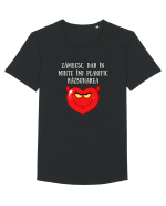 ZÂMBESC, DAR MĂ RĂZBUN. Tricou mânecă scurtă guler larg Bărbat Skater