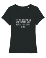TOT CE TREBUIE SĂ ȘTIȚI Tricou mânecă scurtă guler larg fitted Damă Expresser