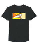 Minimalist Tricou mânecă scurtă guler larg Bărbat Skater