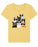 Cool Cat Squad Tricou mânecă scurtă guler larg fitted Damă Expresser