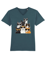 Cool Cat Squad Tricou mânecă scurtă guler V Bărbat Presenter