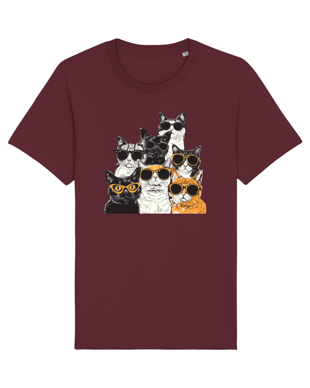 Tricou mânecă scurtă Unisex Rocker Burgundy
