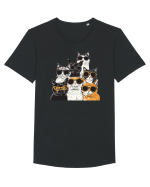 Cool Cat Squad Tricou mânecă scurtă guler larg Bărbat Skater