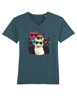 Pisici cool Tricou mânecă scurtă guler V Bărbat Presenter