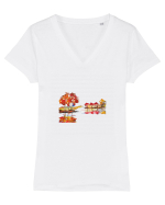 Pictura Tricou mânecă scurtă guler V Damă Evoker