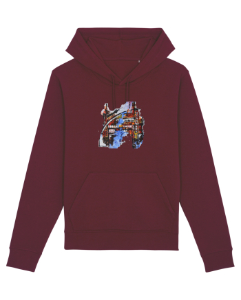 Abstract Design Burgundy