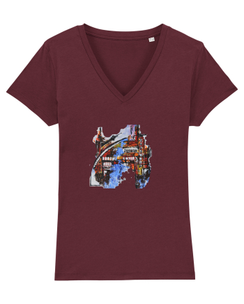 Abstract Design Burgundy