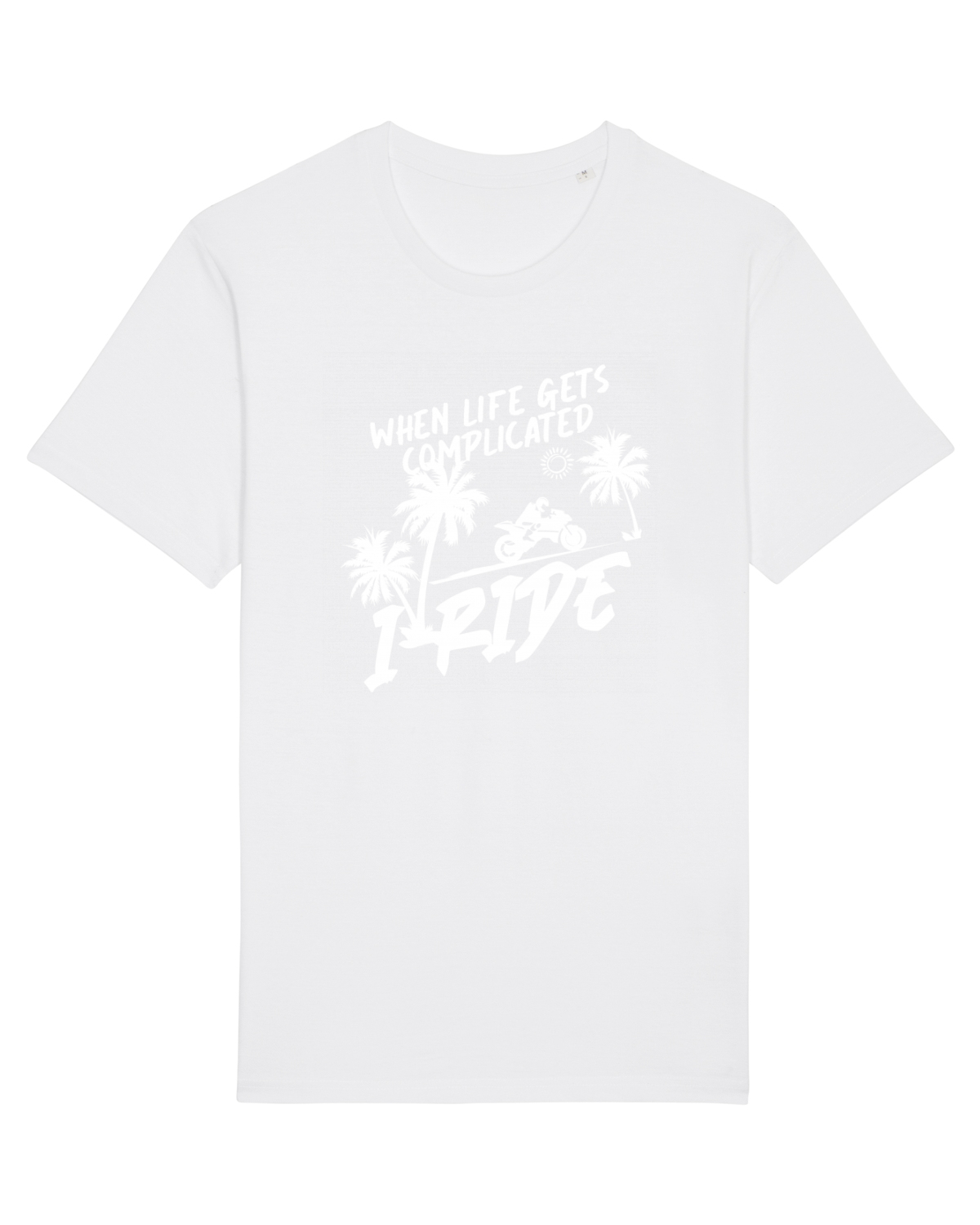 Tricou mânecă scurtă Unisex Rocker White