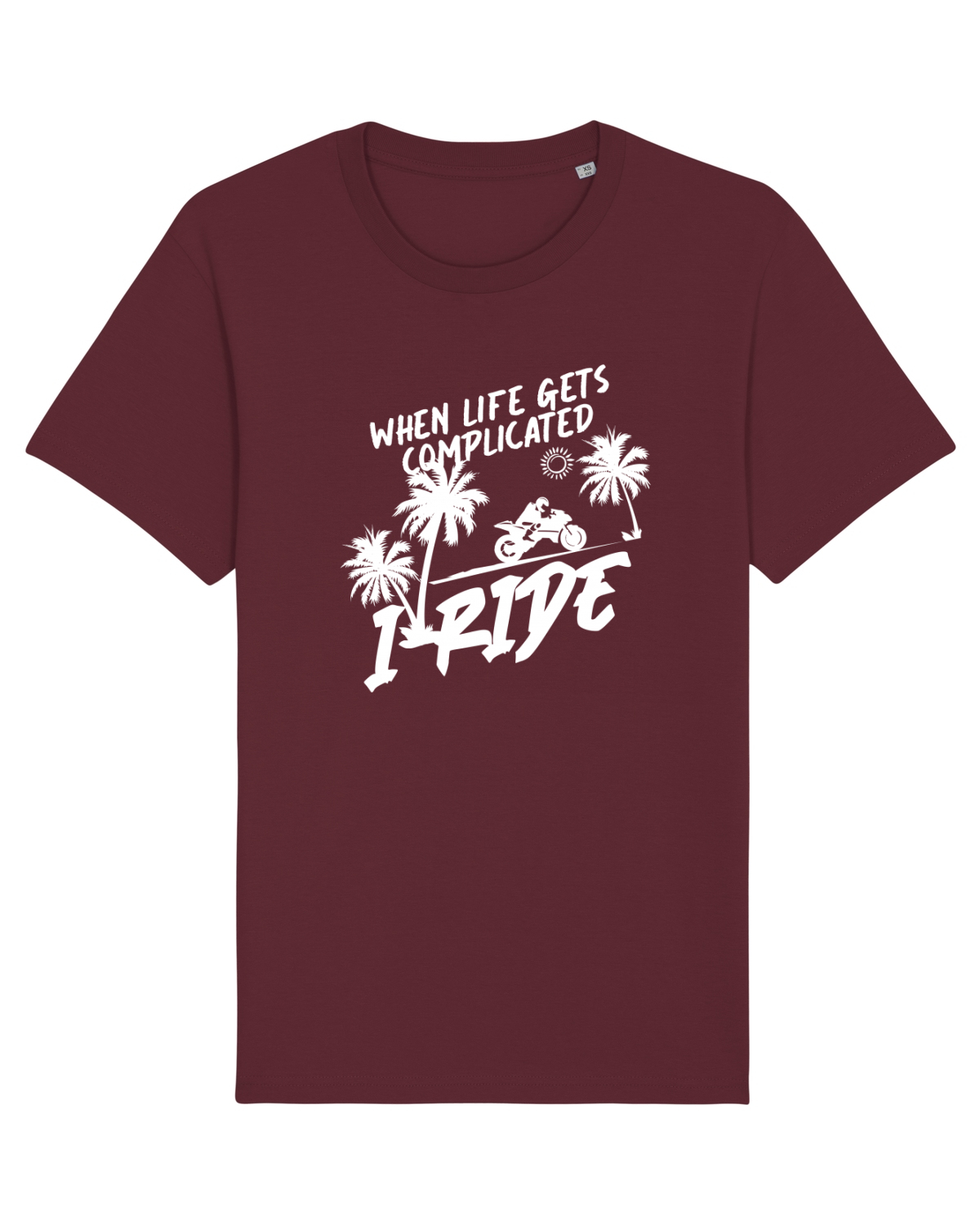 Tricou mânecă scurtă Unisex Rocker Burgundy
