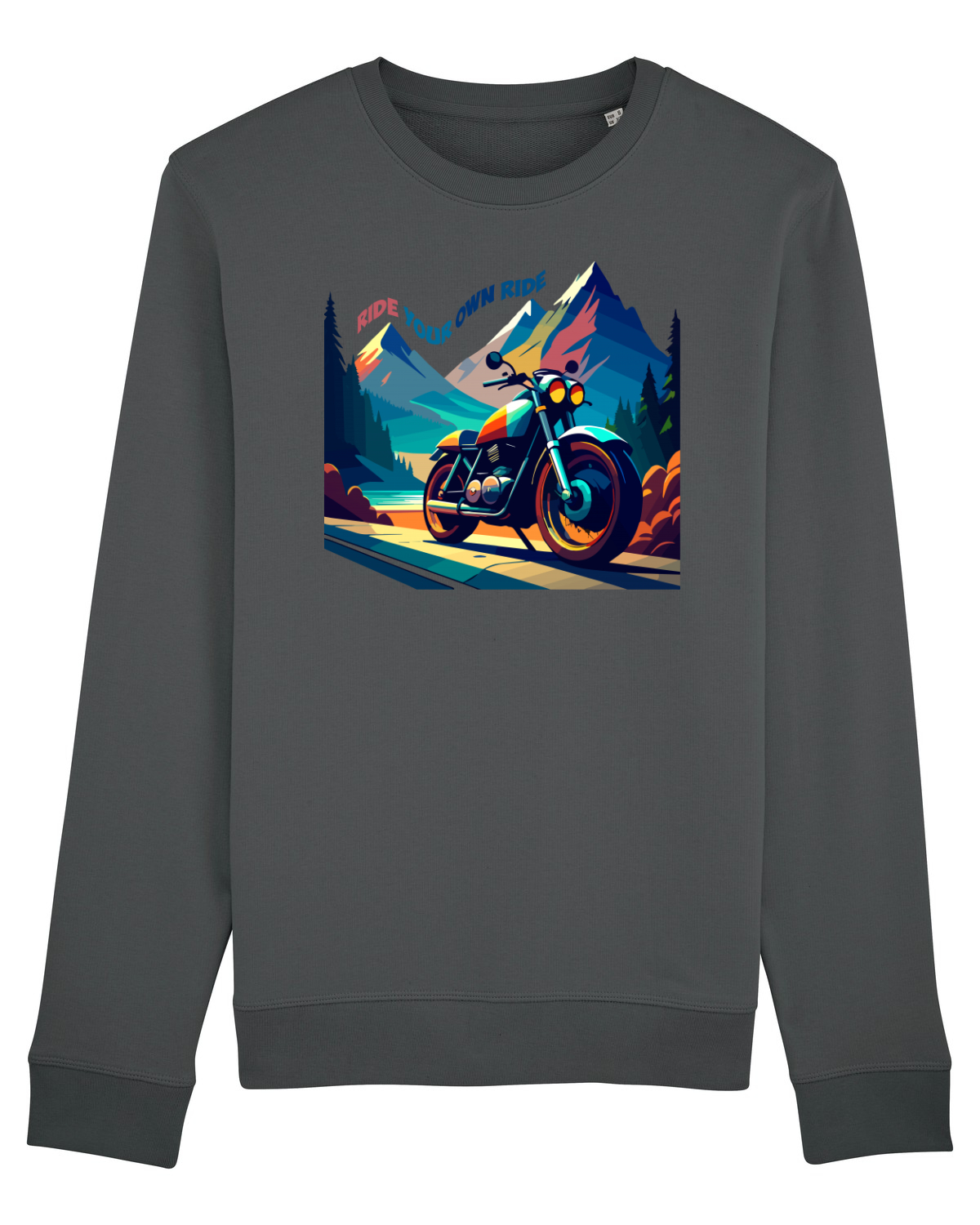 Bluză mânecă lungă Unisex Rise Anthracite