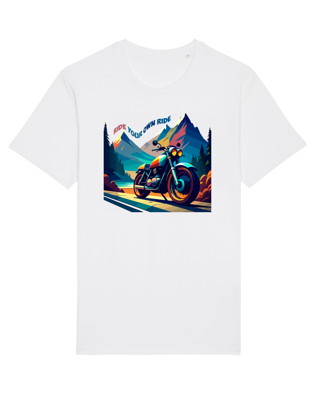 Tricou mânecă scurtă Unisex Rocker White
