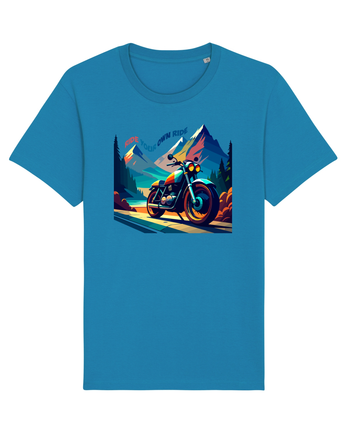 Tricou mânecă scurtă Unisex Rocker Azur