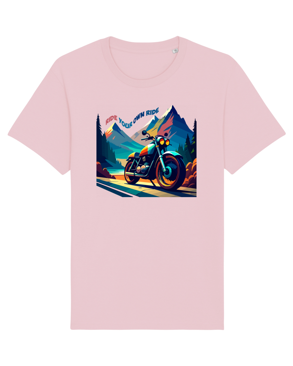 Tricou mânecă scurtă Unisex Rocker Cotton Pink