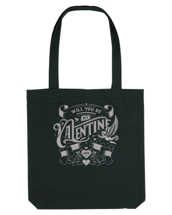Will you be my Valentine - gri Black