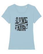 Love is in the air Tricou mânecă scurtă guler larg fitted Damă Expresser