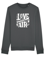 Love is in the air - alb Bluză mânecă lungă Unisex Rise