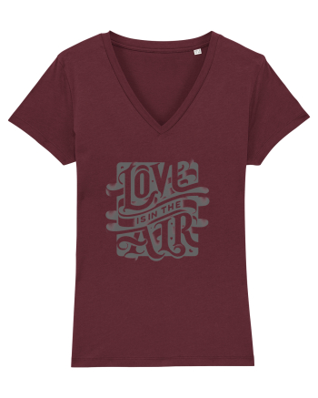 Love is in the air - gri Burgundy