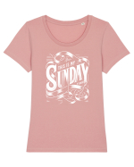 Sunday t-shirt Tricou mânecă scurtă guler larg fitted Damă Expresser