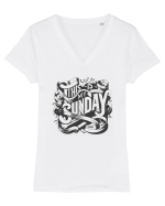  Sunday t-shirt Tricou mânecă scurtă guler V Damă Evoker