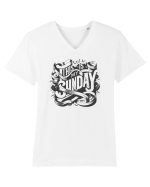  Sunday t-shirt Tricou mânecă scurtă guler V Bărbat Presenter