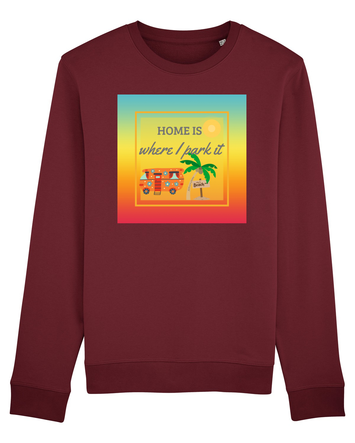 Bluză mânecă lungă Unisex Rise Burgundy