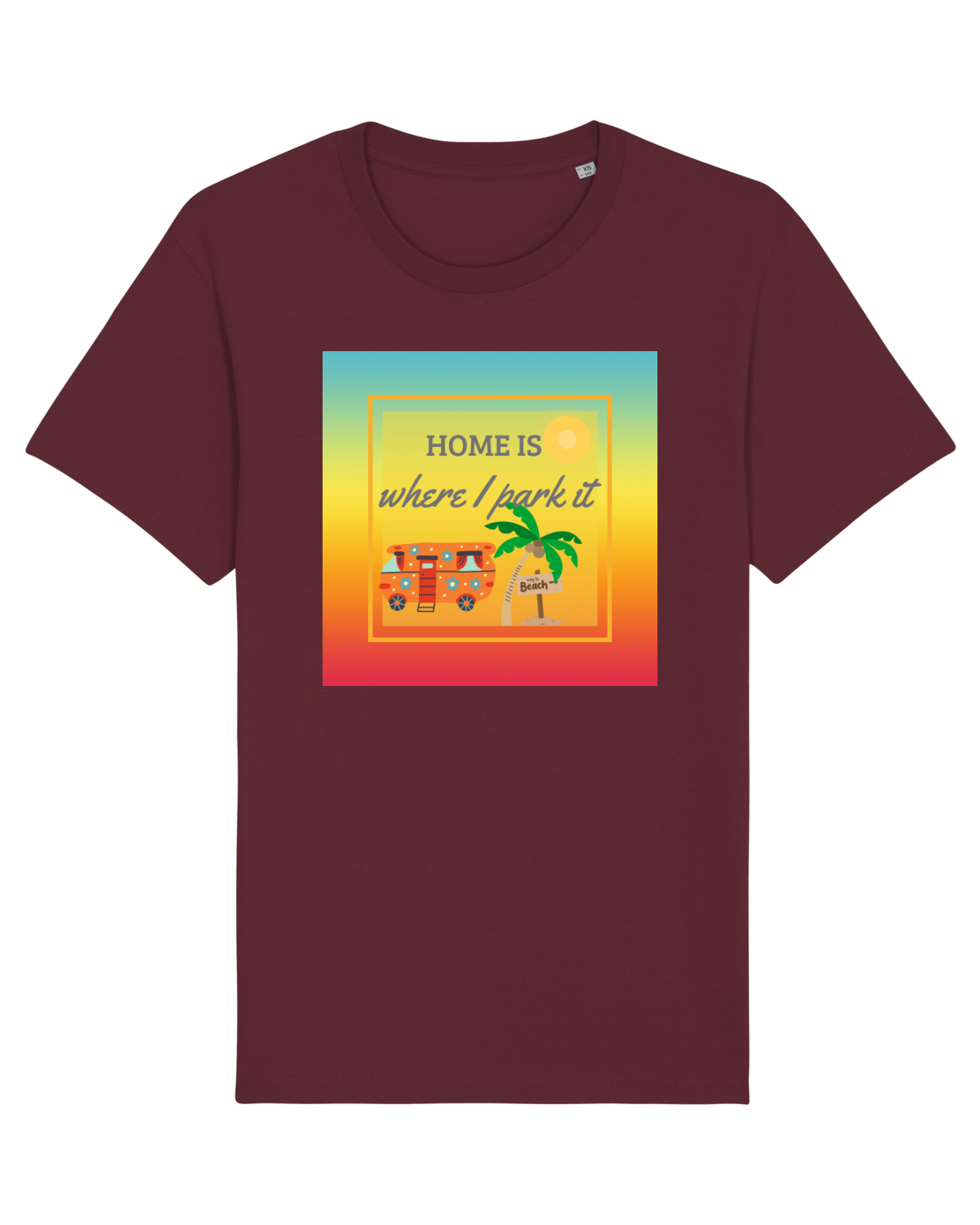 Tricou mânecă scurtă Unisex Rocker Burgundy