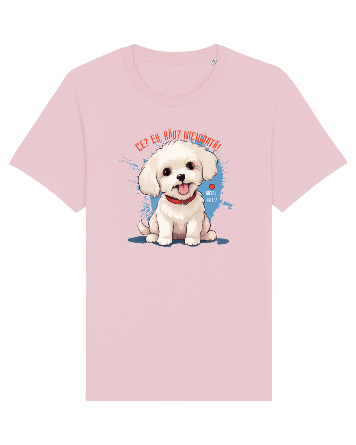 Tricou mânecă scurtă Unisex Rocker Cotton Pink