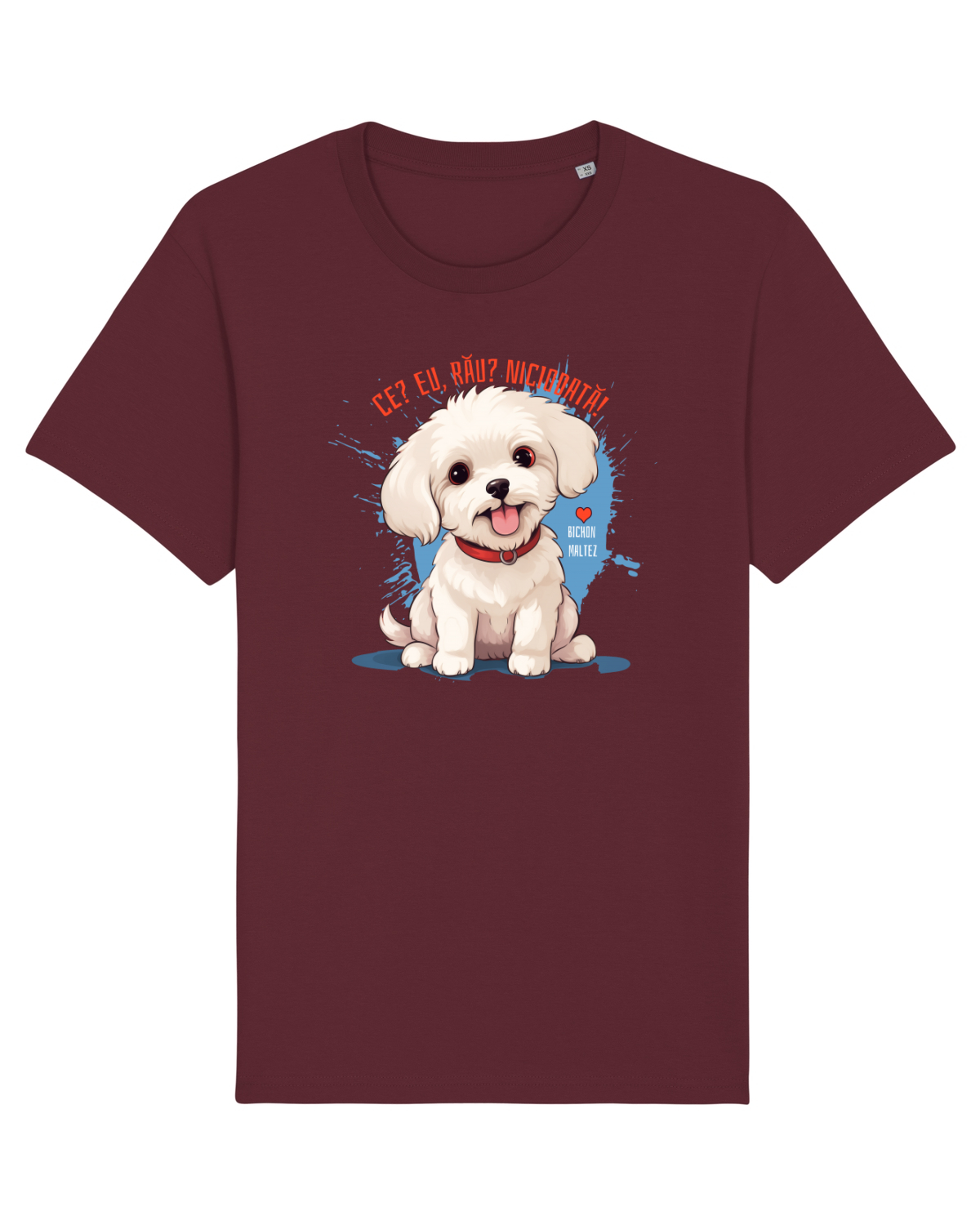 Tricou mânecă scurtă Unisex Rocker Burgundy